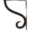 Ekena Millwork Ashford Triple, Wrought Iron Bracket, (Triple center brace), Antiqued Brass 2"W  x 12"D x 15"H BKTM02X12X15TASABS - alternate 6